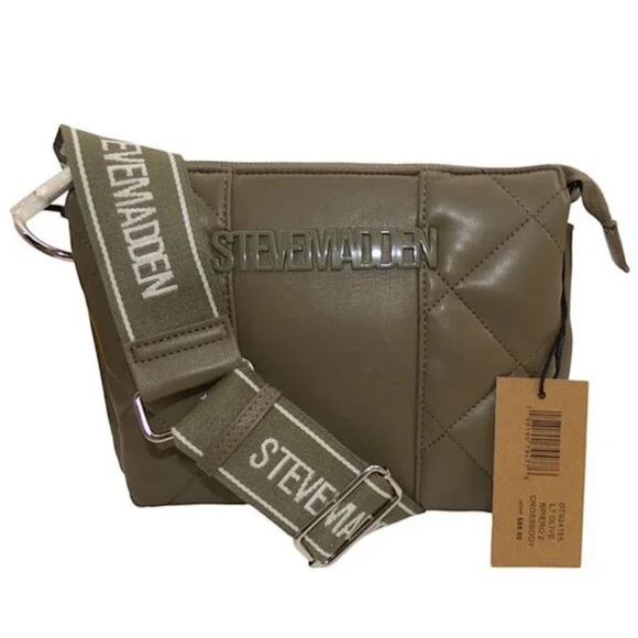 Steve Madden Handbags - Steve Madden Quilted Crossbody Bag Taupe Beige Adjustable Strap NWT